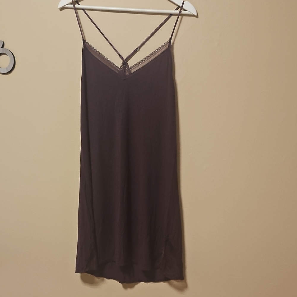 NWOT-Victoria Secret Elegant Purple Lace Trim Slip Dress,Medium